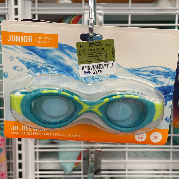 Googles for swimming from Ross.