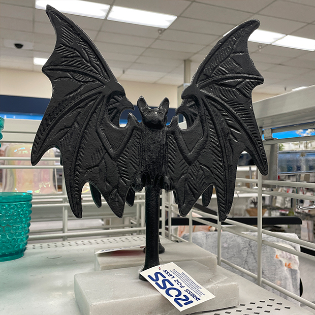 Black Bat statuette from Ross for Halloween.