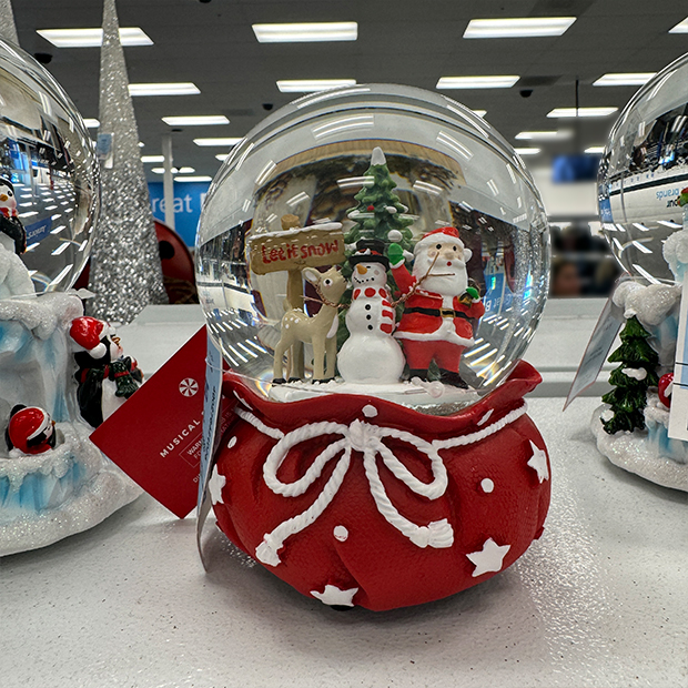 Musical snow globe with santa inside found at Ross.