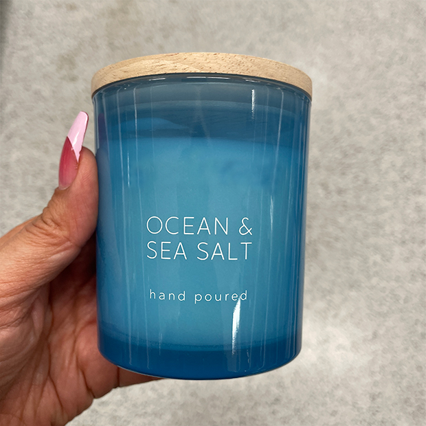 Ocean & Sea Salt hand poured candle found in store at Ross.